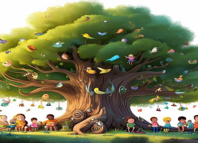 大树的故事儿童画（大树的故事绘画图片 幼儿园）
