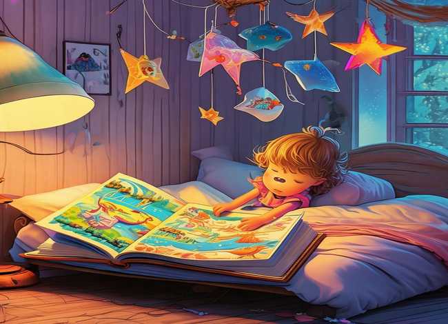 睡前小故事阅读画，睡前小故事阅读画报图片