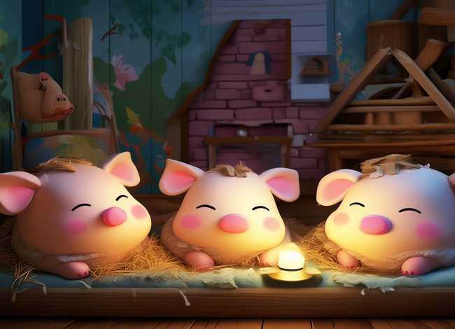 儿童睡前故事三只小猪的童话故事，三只小猪睡前故事幼儿故事大全