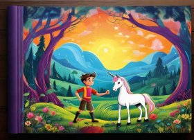 童话故事插图绘画（童话故事封面绘画插图横版）