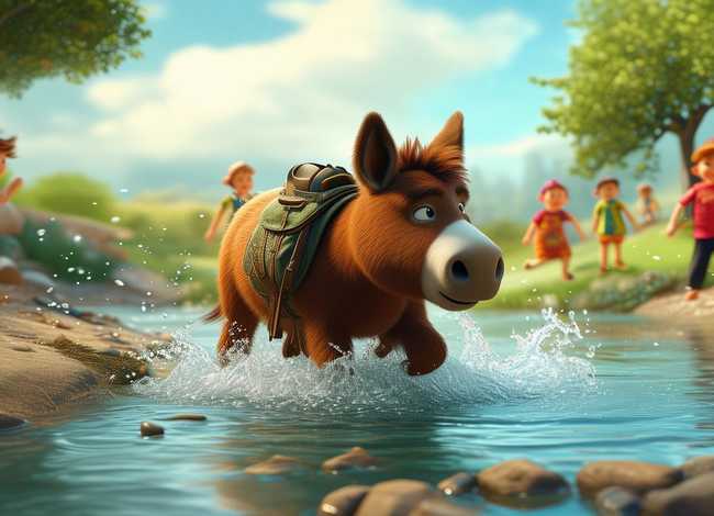 驴子过河的故事400字作文（驴子过河的故事400字作文四年级）