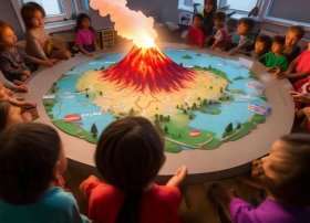 火山爆发故事幼儿园、火山爆发故事幼儿园中班