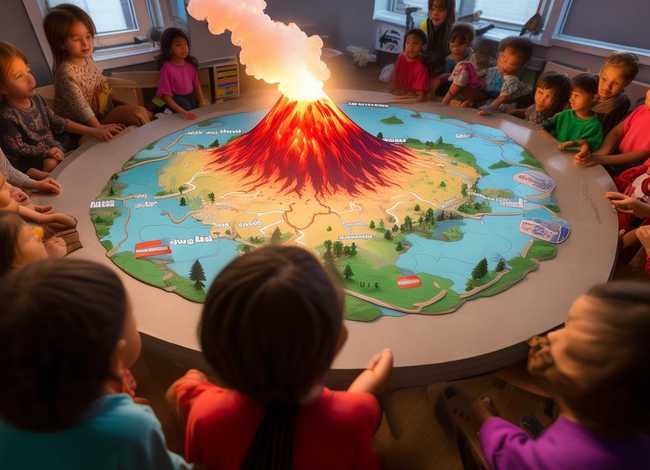 火山爆发故事幼儿园、火山爆发故事幼儿园中班