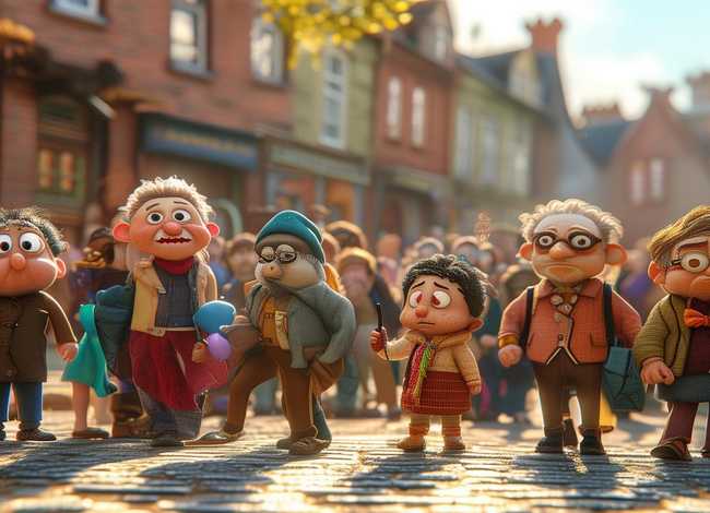 排排队故事配图 排队故事图片