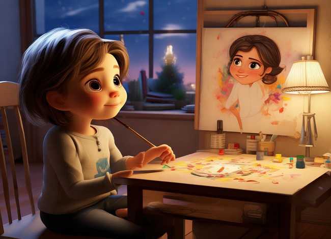 孩子画妈妈情节，孩子画妈妈情节图怎么画