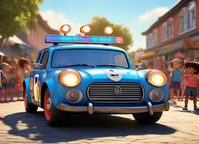 小警车儿童故事绘本、绘本警车的故事