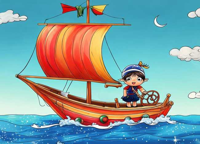 海上航行的儿童故事（海上航船儿童插图）