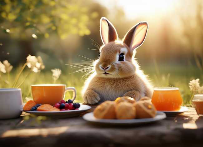 小兔子的早餐 - 小兔子的早餐怎么画