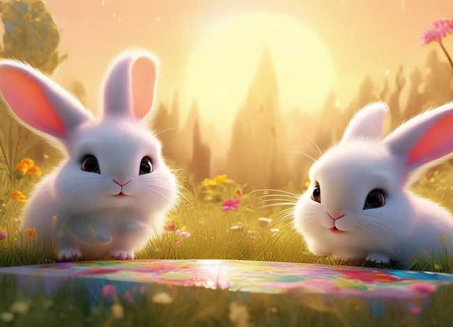 两只小兔子看图写话 - 两只小兔子看图写话一年级