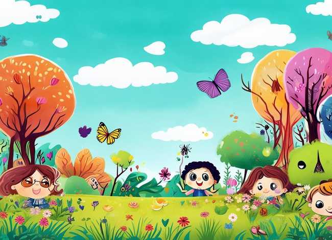 大自然的故事儿童版画 大自然的儿童画图片