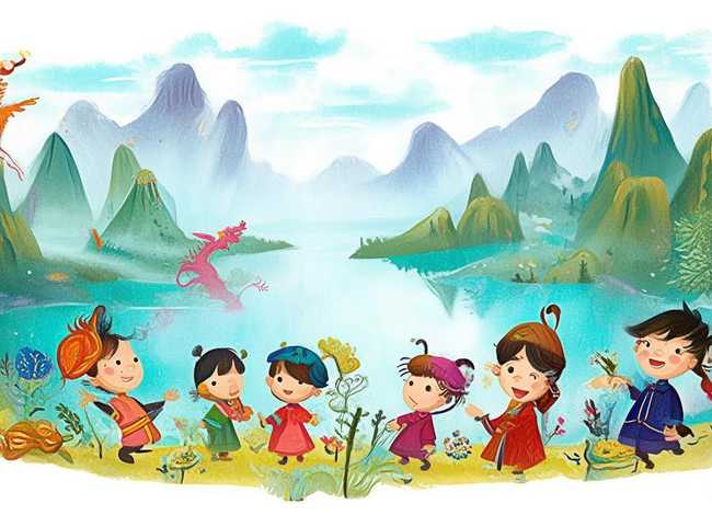 中国传说儿童画，中国传说儿童画作品欣赏