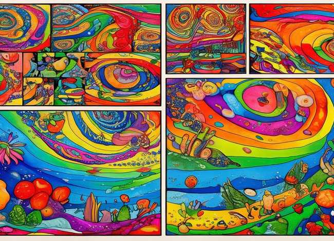 万花筒儿童画、儿童绘画万花筒