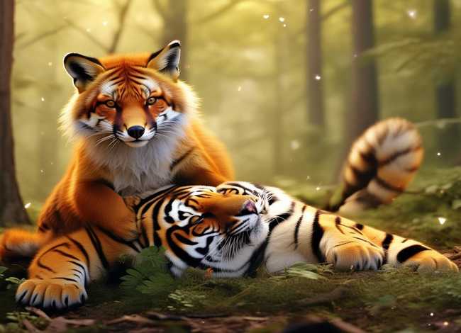 狐假虎威儿童故事绘画 狐假虎威少儿故事