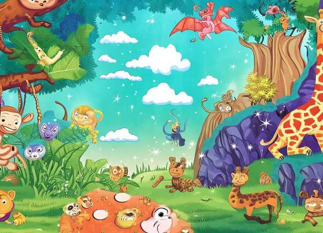 儿童图画故事书动物，故事书动物图画大全