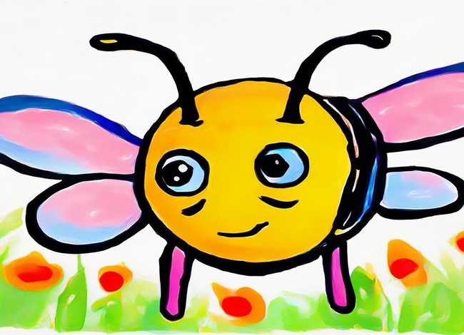 蜜蜂儿童画简笔画图片；蜜蜂儿童画简笔画图片大全