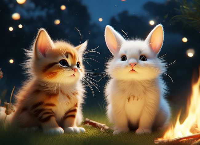 故事大全 睡前故事 小猫；故事大全 睡前故事 小猫和小兔子