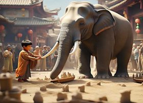 曹冲称象绘本、曹冲称象绘本简图