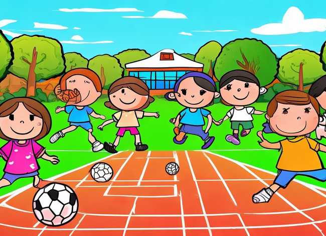 校园儿童运动宣传画图片大全简笔画涂色简单（校园儿童运动宣传画图片大全简笔画涂色简单又漂亮）