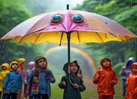奇怪的雨伞儿童故事，幼儿故事奇怪的雨伞