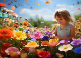 儿童故事彩虹色的花绘本、幼儿绘本故事彩虹色的花