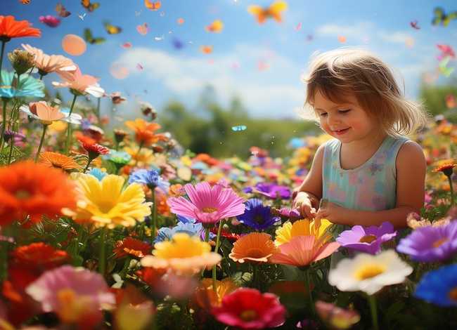 儿童故事彩虹色的花绘本、幼儿绘本故事彩虹色的花