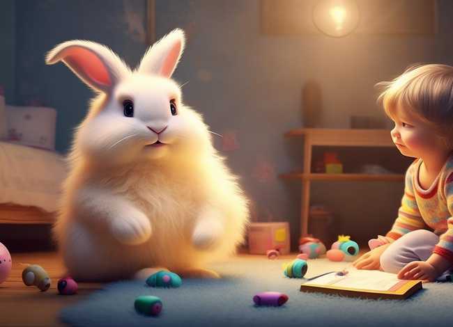 儿童故事大白兔图片，大白兔的故事 睡前故事