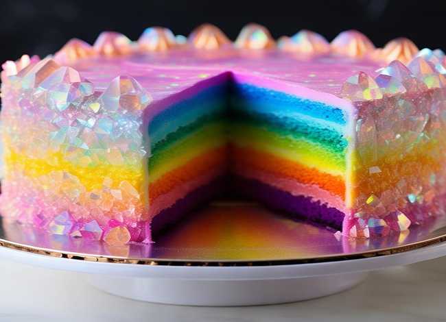 彩虹水晶蛋糕图片大全、彩虹水晶蛋糕图片大全大图