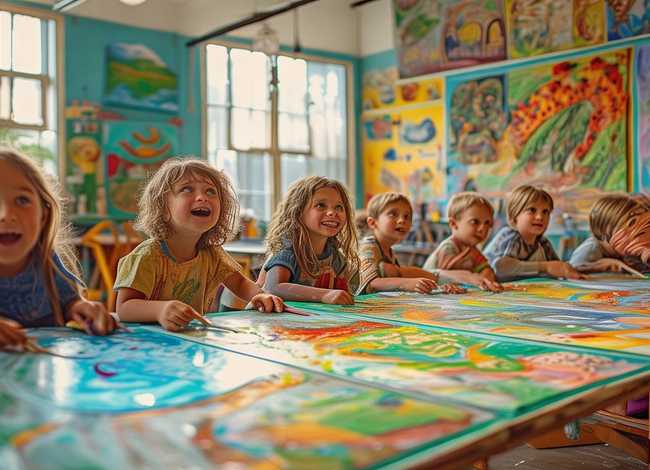 儿童美术故事画、美术故事作画