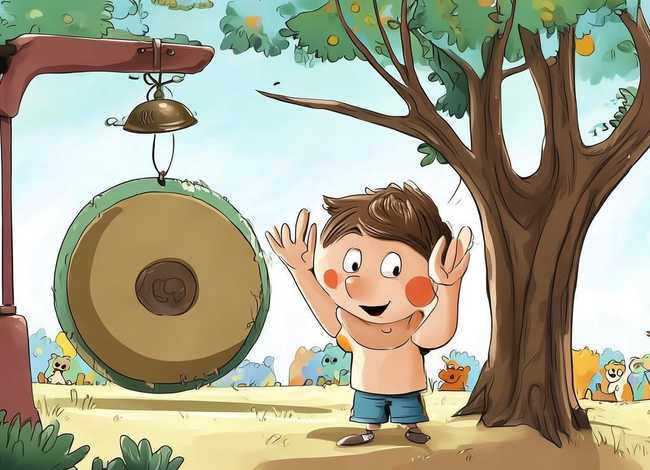儿童故事掩耳盗铃图片；幼儿掩耳盗铃的小故事