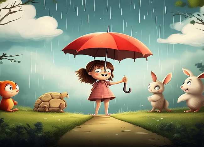儿童故事雨伞借给谁，雨伞送给谁编故事
