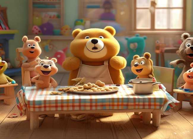 儿童绘本故事小熊请客 - 小熊请客绘本故事视频