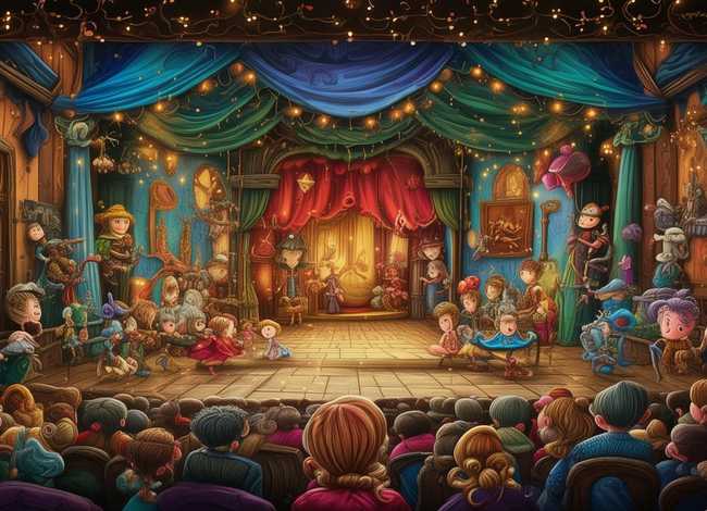 剧场童话故事；童话剧场简笔画