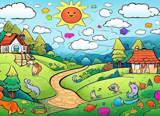 儿童故事绘本打印带图、儿童绘本故事涂色可打印