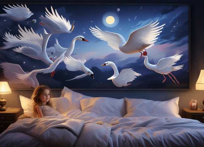 儿童睡前故事野天鹅下集；睡前故事野天鹅上下集