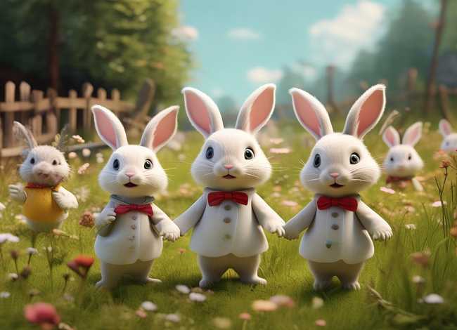 小兔子乖乖儿童故事图片 - 小兔子乖乖儿童画图片