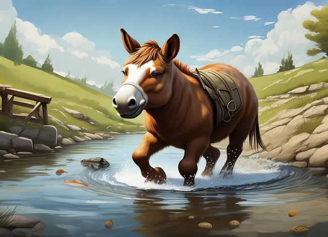 驴子过河故事；驴子过河故事完整图片