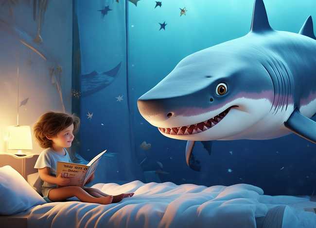 大鲨鱼故事儿童睡前粤语，大鲨鱼的睡前故事