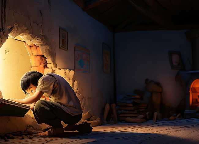 历史儿童故事典故凿壁偷光 - 幼儿历史故事凿壁偷光