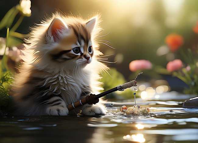 小猫钓鱼的故事视频视；小猫钓鱼的故事视频播放