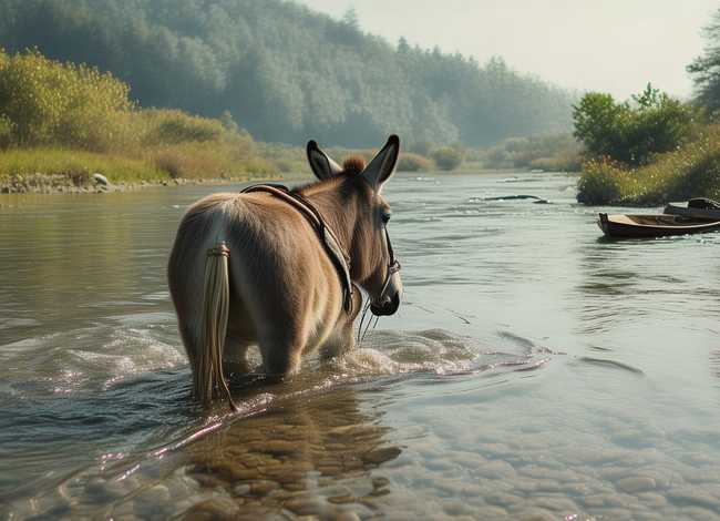 驴子过河的故事的原文；驴子过河的故事的原文图片