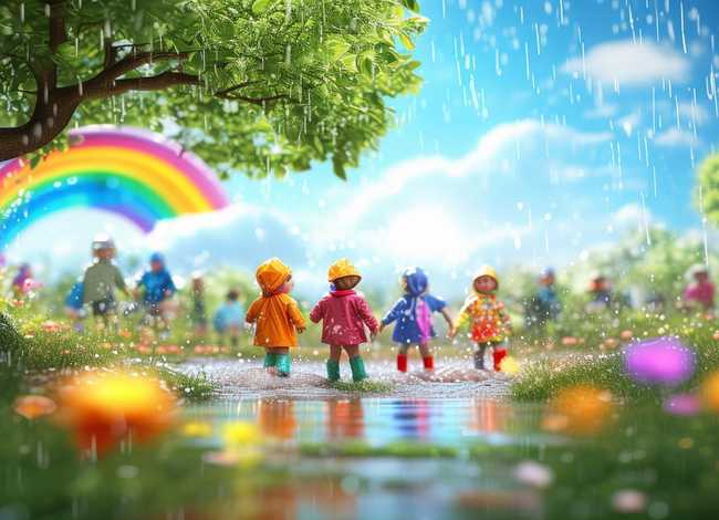 雨后儿童画 - 雨后景象儿童怎么画 雨后儿童画 - 雨后景象儿童怎么画