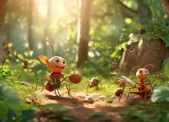 儿童故事蚂蚁报恩文字版，小聪仔幼儿版经典故事《蚂蚁报恩》