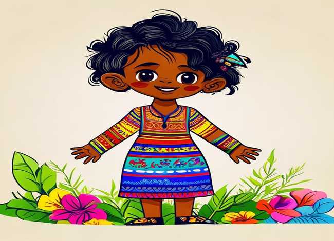 民族儿童简笔画 民族儿童简笔画彩色