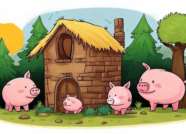 儿童故事三只小猪盖房子的故事；三只小猪盖房子的故事幼儿版