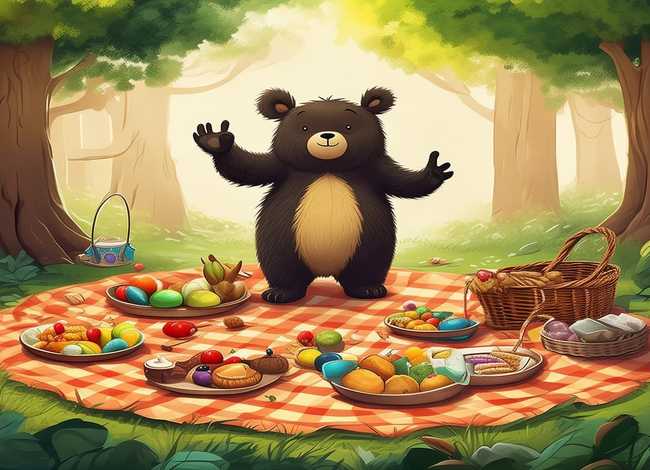 小熊请客故事绘本、小熊请客故事绘本图片