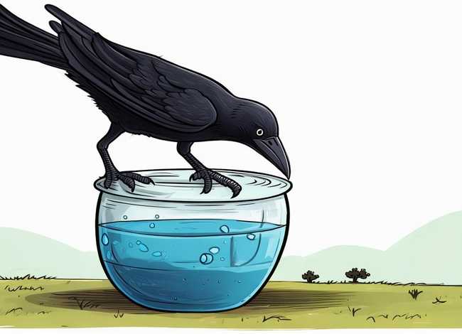 乌鸦喝水绘本故事儿童画，乌鸦喝水绘本故事简笔画