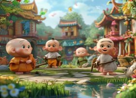 儿童故事三个和尚、三个和尚幼儿故事简介