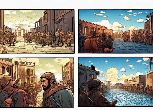 初中历史故事四格漫画手绘版，初中历史故事四格漫画手绘版图片