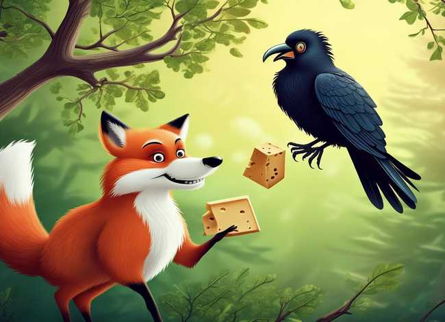 乌鸦和狐狸的伊索寓言故事 - 伊索寓言乌鸦和狐狸的故事告诉我们什么