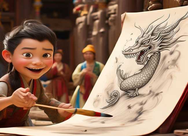 画龙点睛的故事视频儿童故事；画龙点睛的故事视频真人版